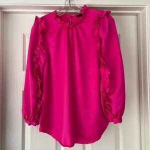 J. Crew pullover ruffled long-sleeve blouse, XS